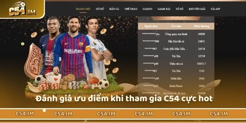 Đánh giá ưu điểm khi tham gia sân chơi C54 cực hot 