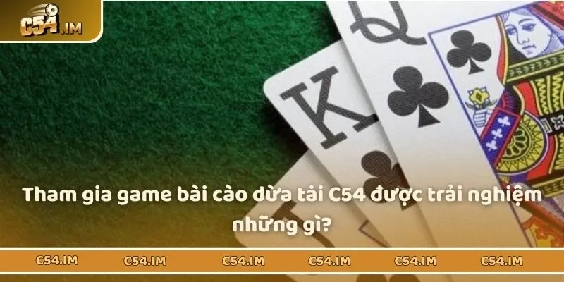 Tham gia game bài cào dừa tại C54 được trải nghiệm những gì?